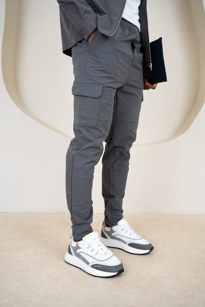 Premium Detail Cargo Pants V2 - Charcoal