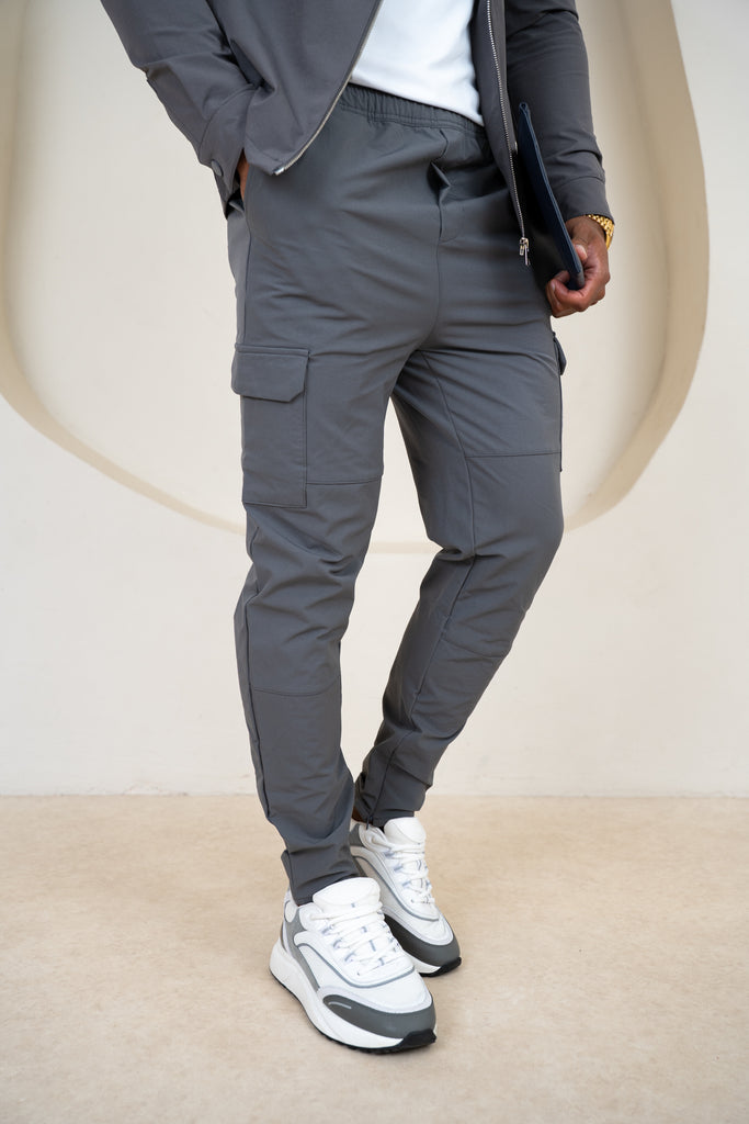 Premium Detail Cargo Pants V2 - Charcoal