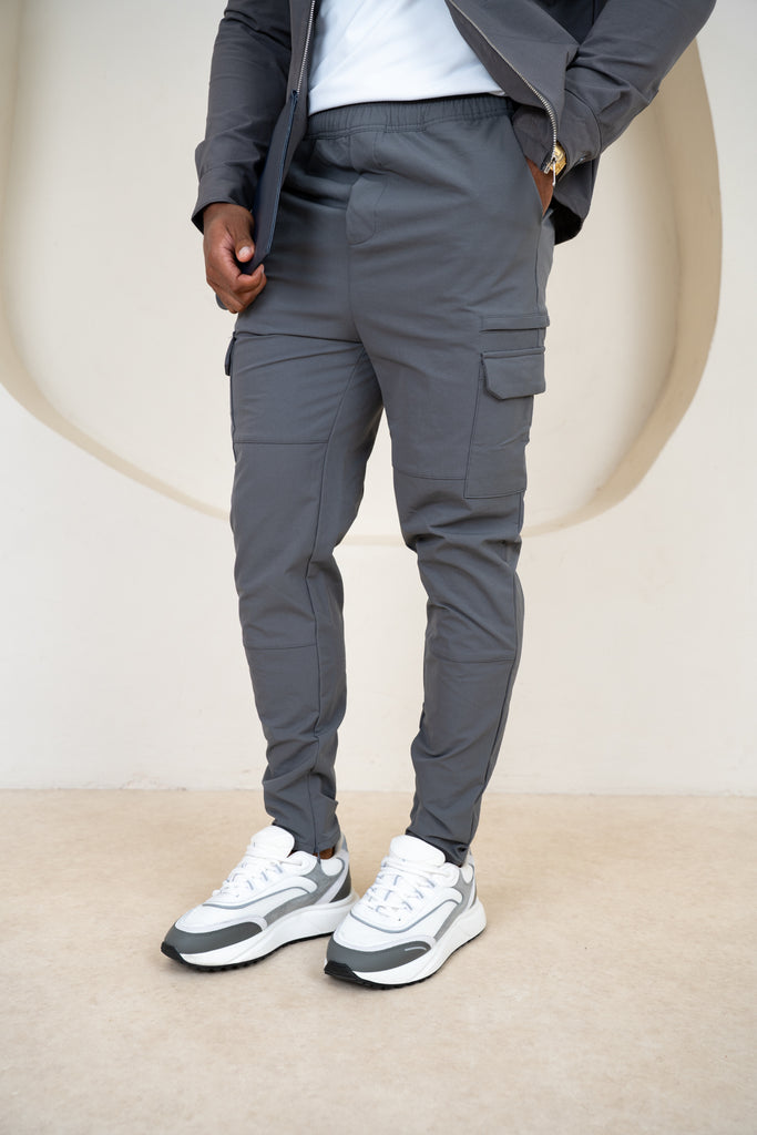 Premium Detail Cargo Pants V2 - Charcoal