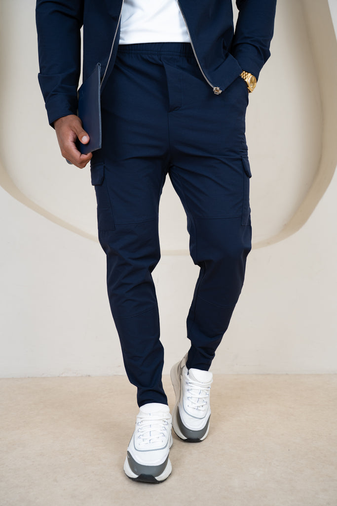 Premium Detail Cargo Pants V2 - Navy