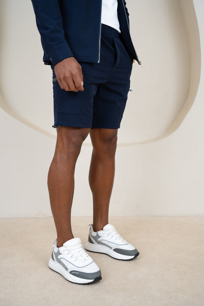 Premium Detail Cargo Shorts V2 - Navy