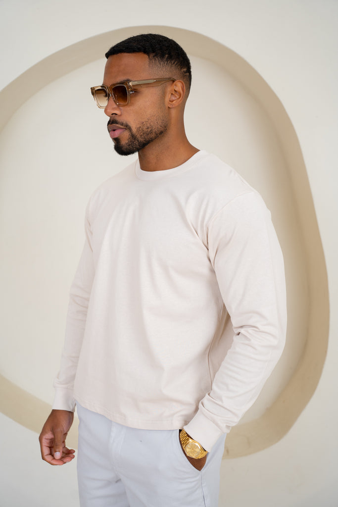 Premium Long Sleeve T-Shirt - Taupe