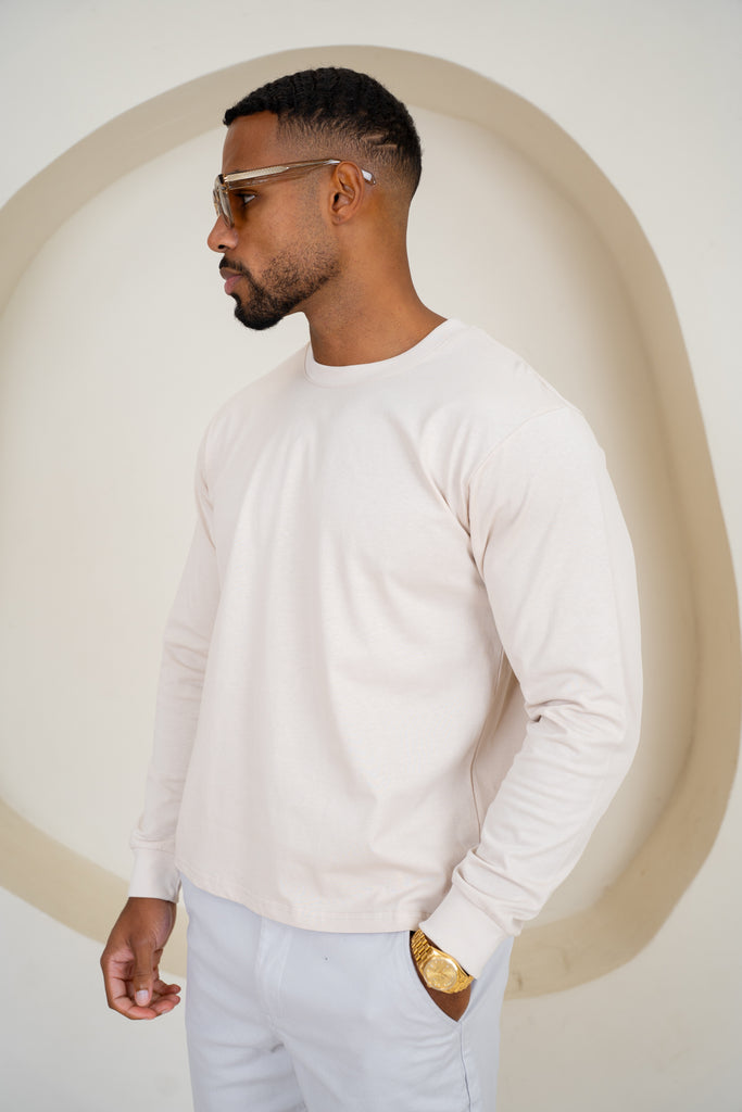 Premium Long Sleeve T-Shirt - Taupe