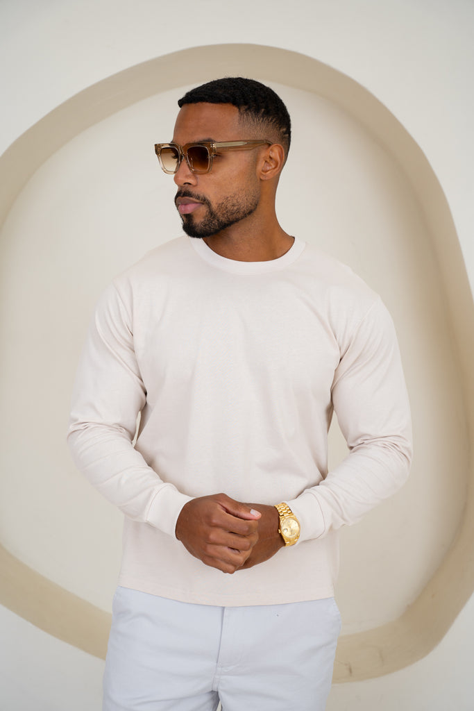 Premium Long Sleeve T-Shirt - Taupe