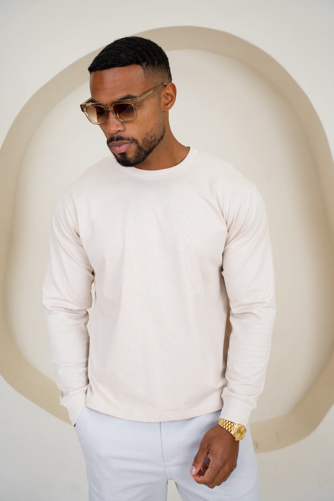 Premium Long Sleeve T-Shirt - Taupe