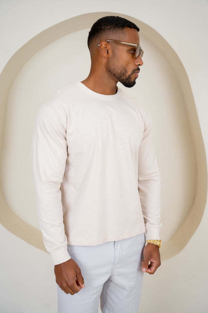 Premium Long Sleeve T-Shirt - Taupe