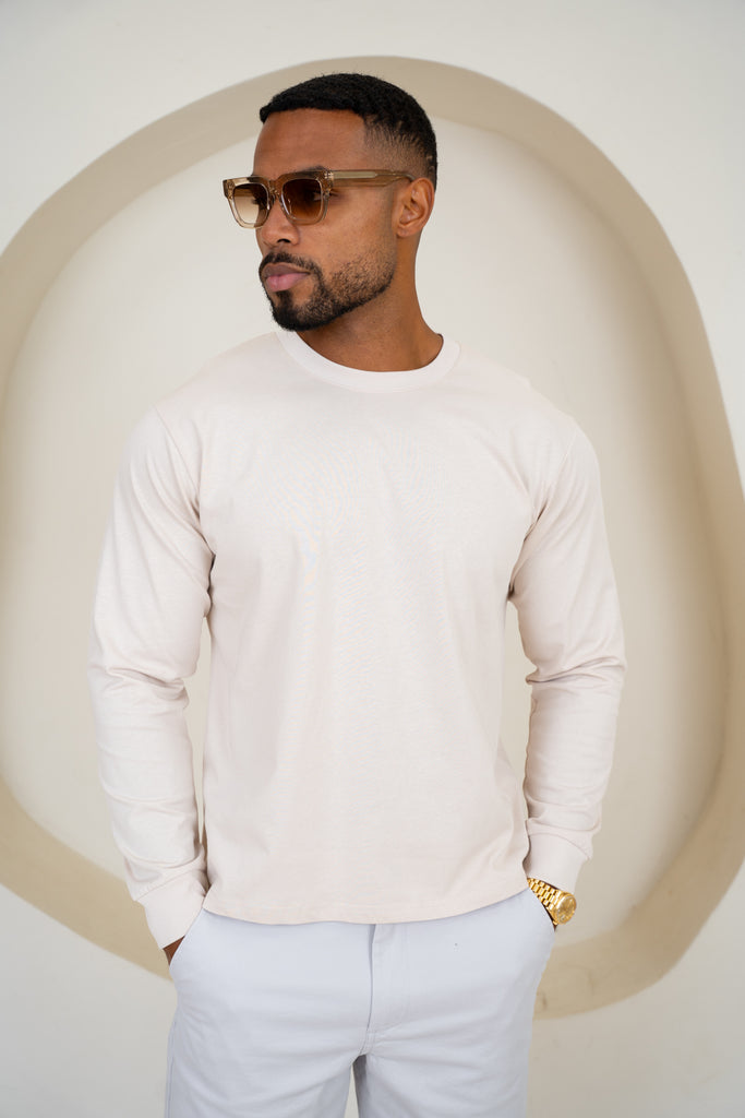 Premium Long Sleeve T-Shirt - Taupe