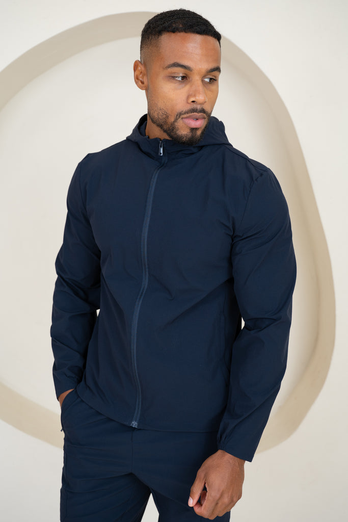 Premium Technical Windbreaker Jacket - Navy