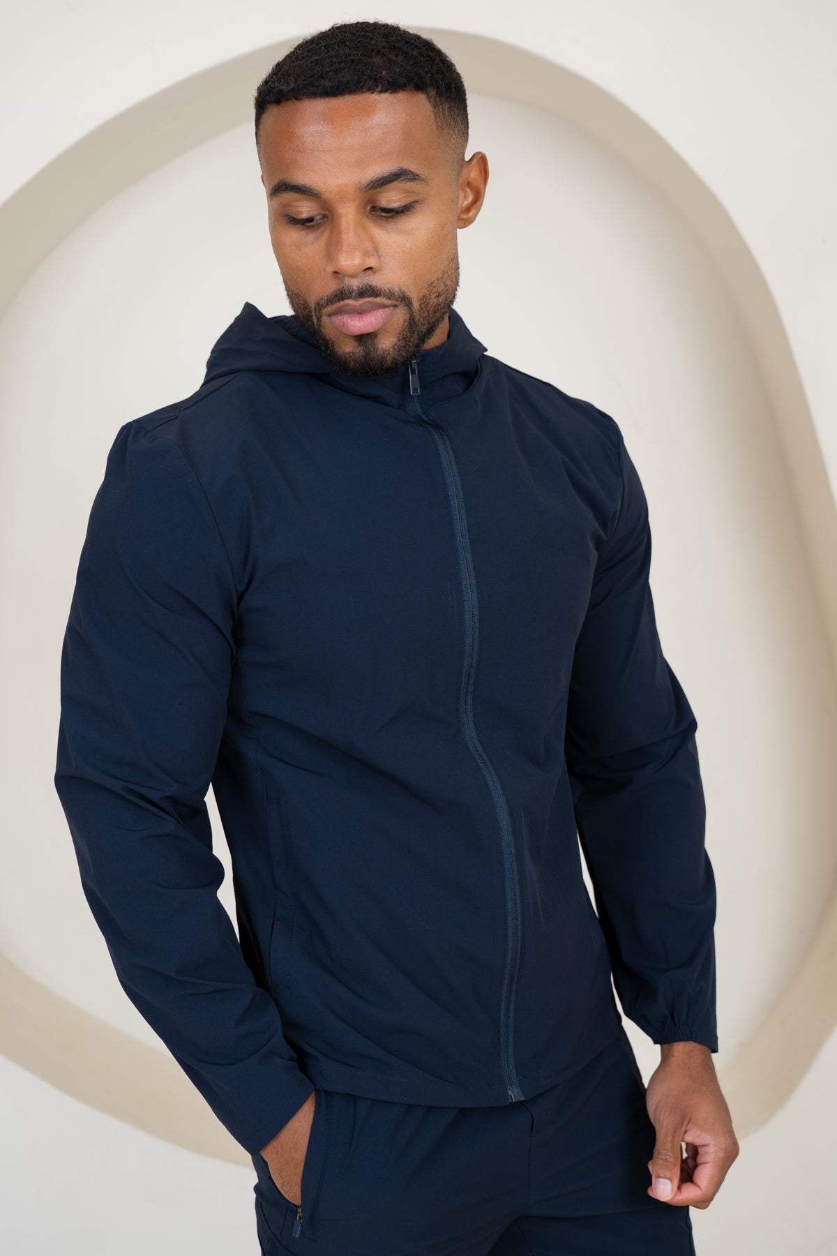 Premium Technical Windbreaker Jacket - Navy – Choix UK