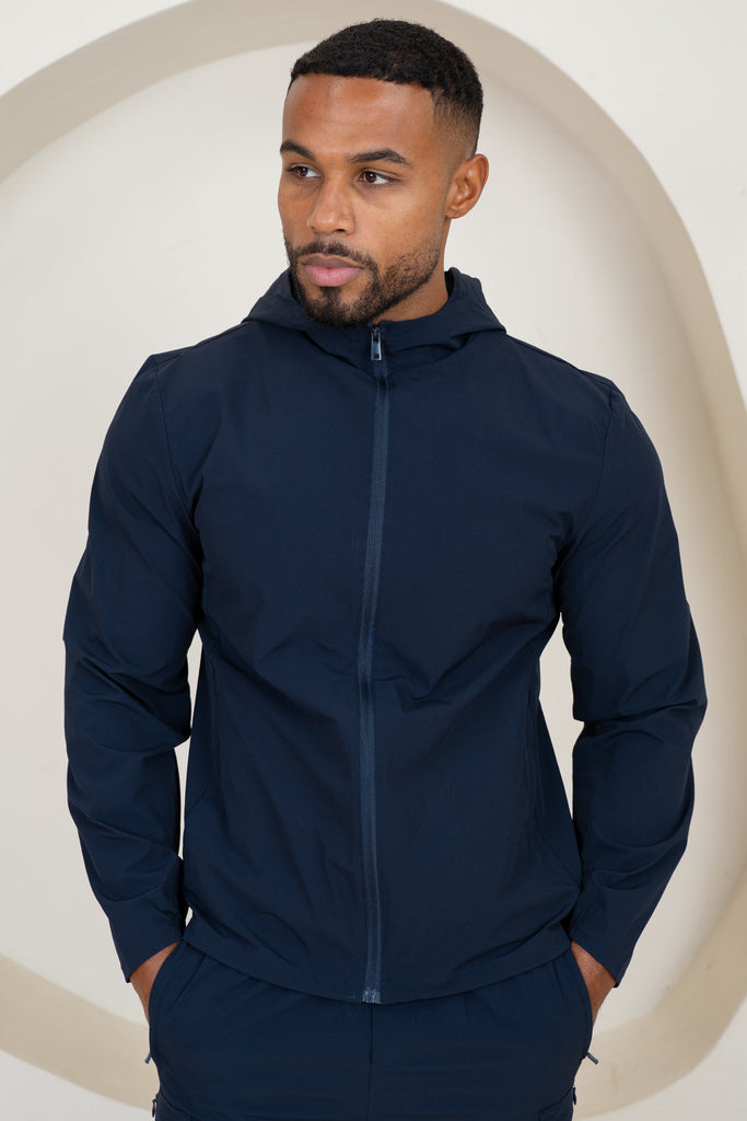 Premium Technical Windbreaker Jacket - Navy