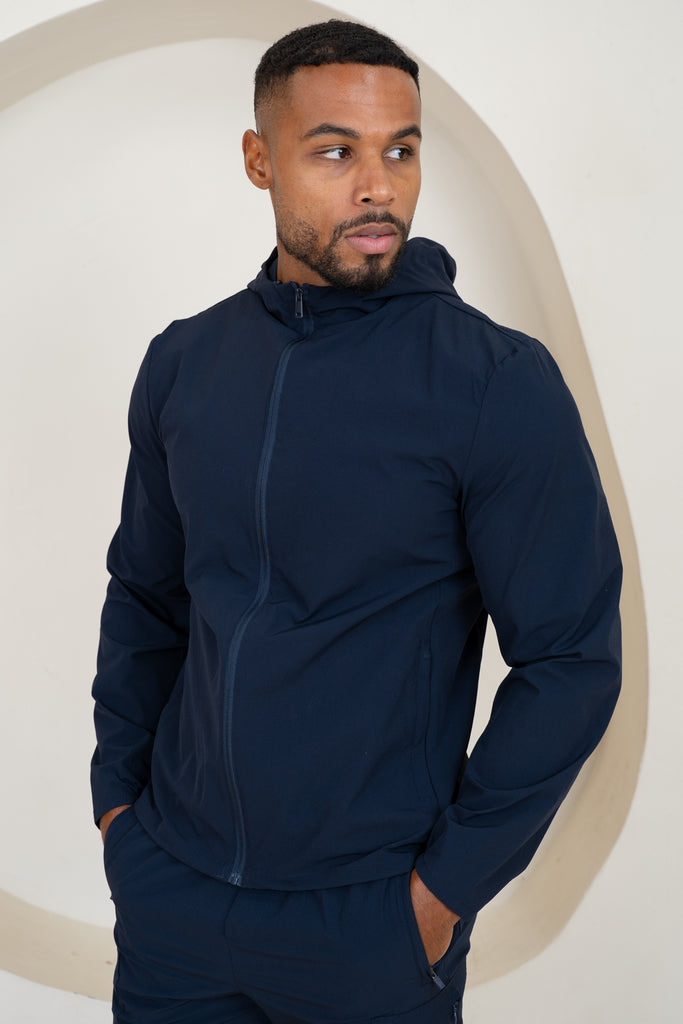 Premium Technical Windbreaker Jacket - Navy