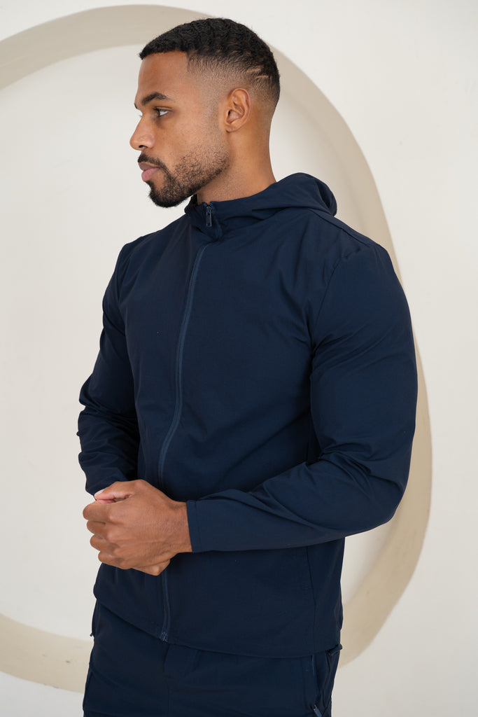 Premium Technical Windbreaker Jacket - Navy