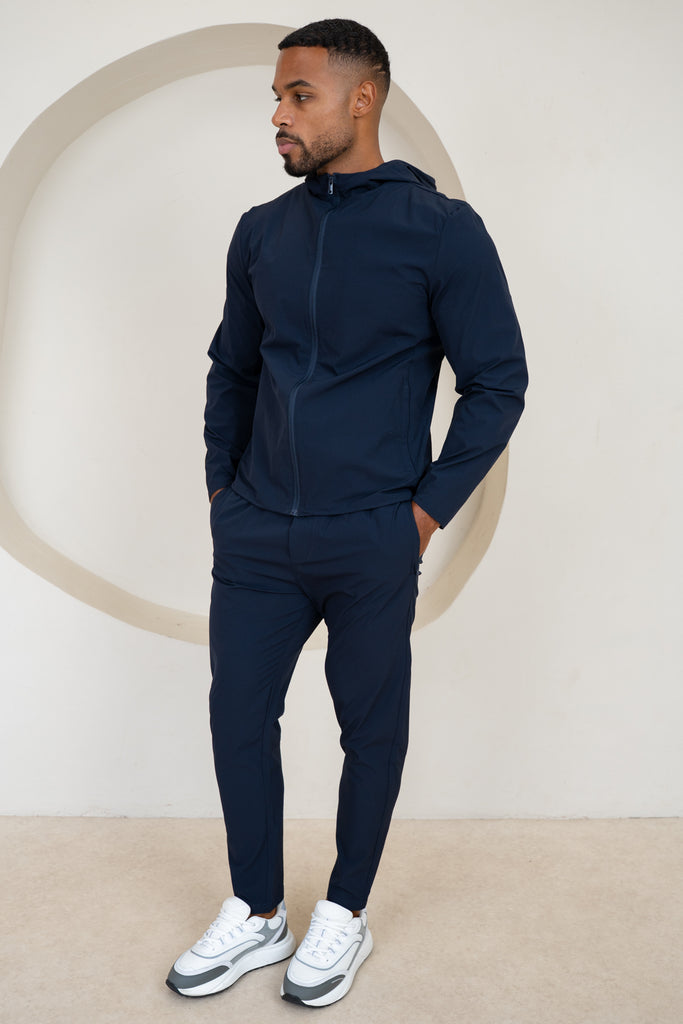 Premium Technical Windbreaker Jacket - Navy