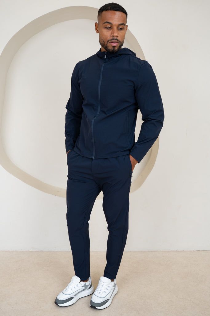 Premium Technical Windbreaker Jacket - Navy