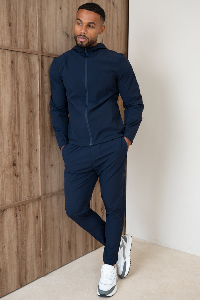 Premium Technical Windbreaker Jacket - Navy