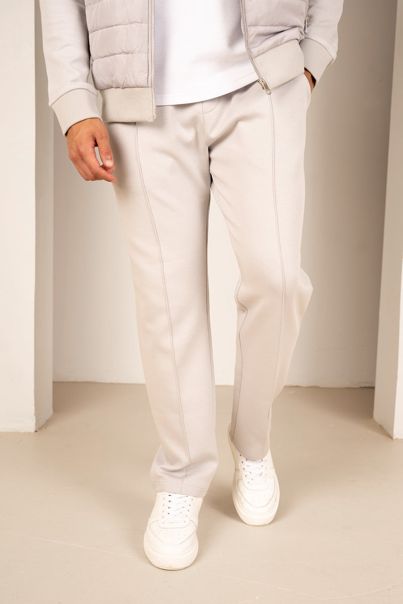 Pintuck Interlock Jogger - Light Grey