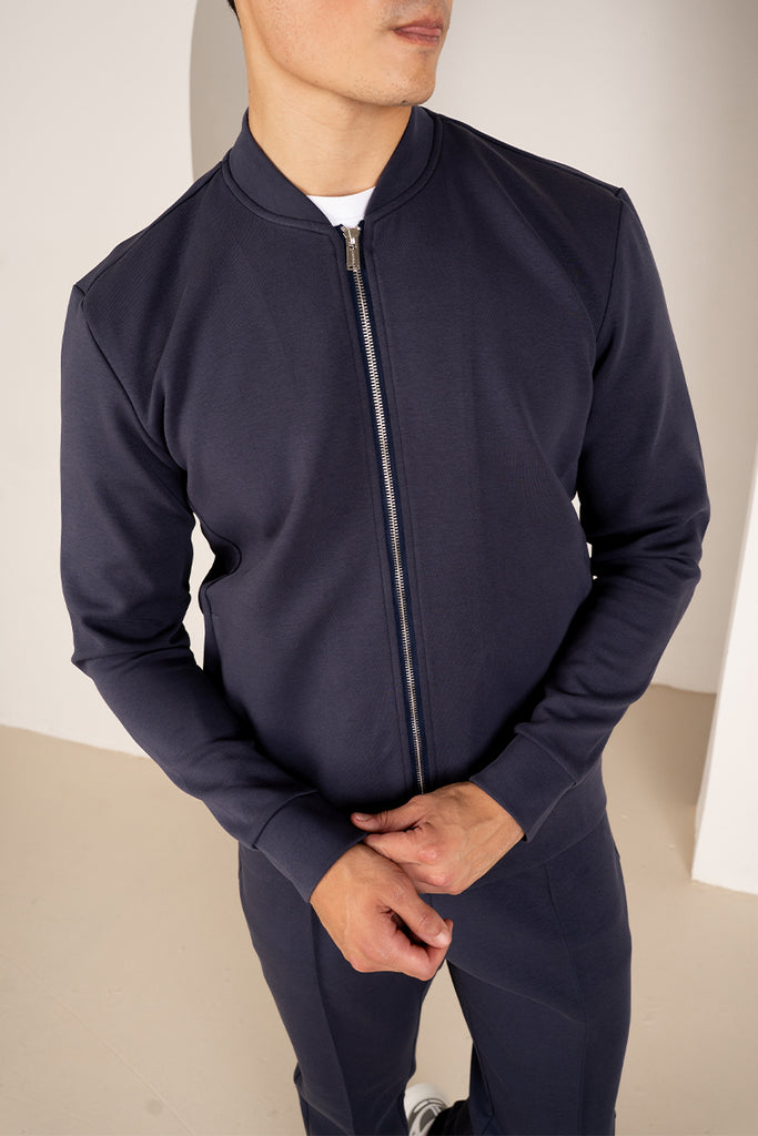 Soft Scuba Bomber Jacket - Navy