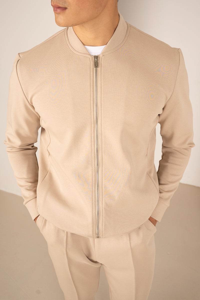 Soft Scuba Bomber Jacket - Stone