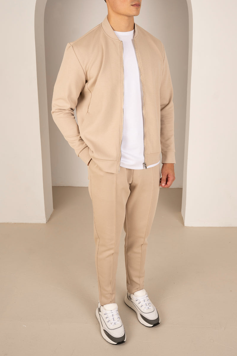 Soft Scuba Bomber Jacket - Stone