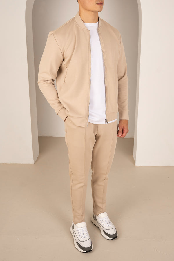 Soft Scuba Pintuck Jogger - Stone