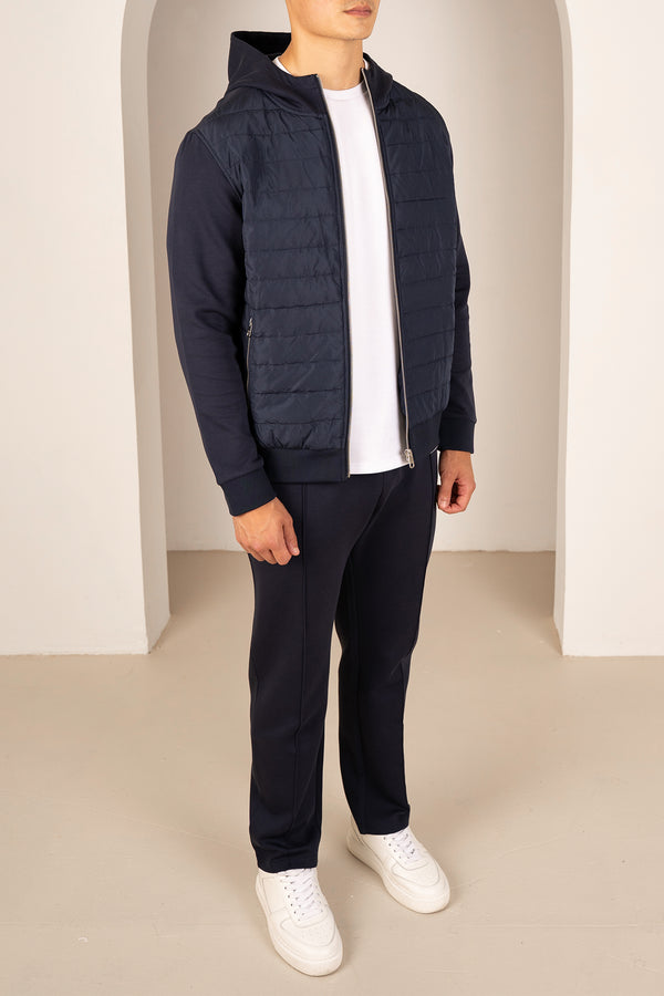 Pintuck Interlock Jogger - Navy