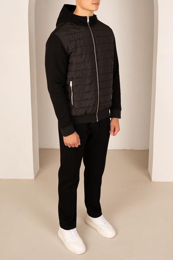 Pintuck Interlock Jogger - Black