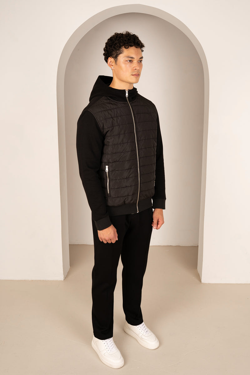 Pintuck Interlock Jogger - Black