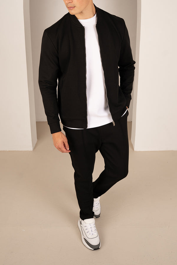 Soft Scuba Pintuck Jogger - Black
