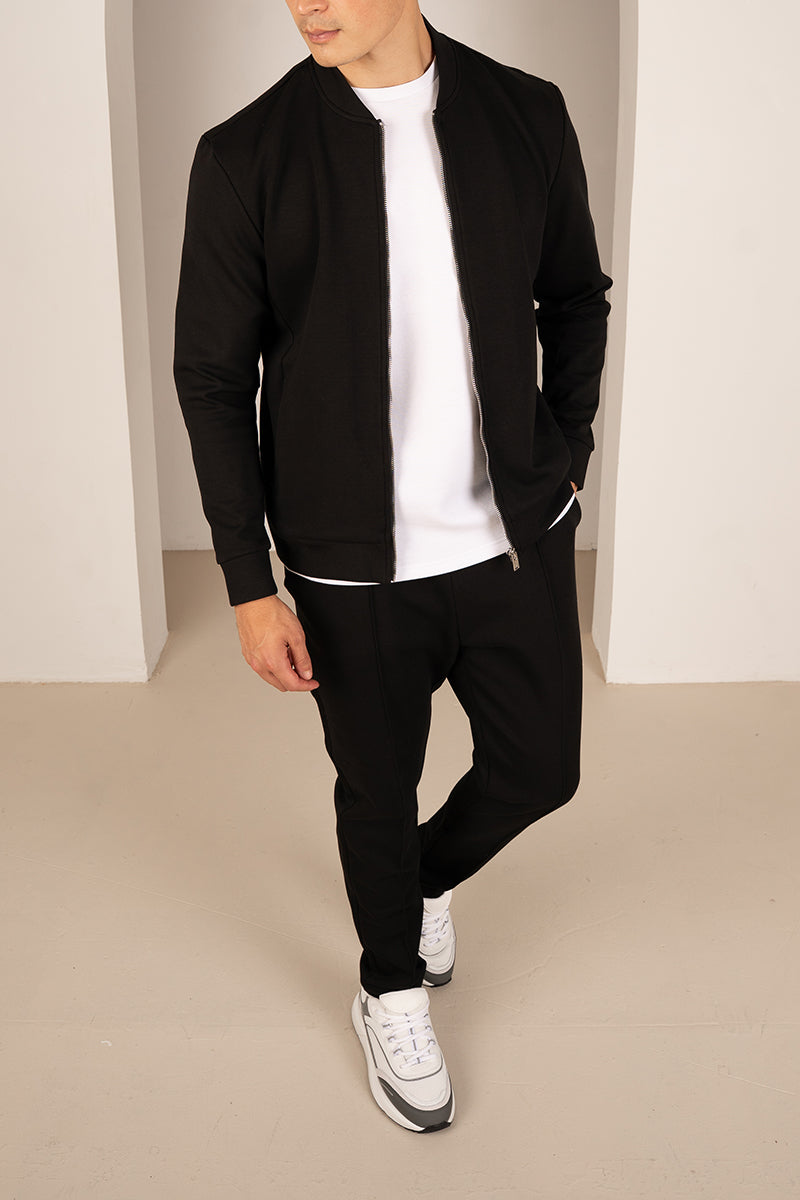 Soft Scuba Pintuck Jogger - Black