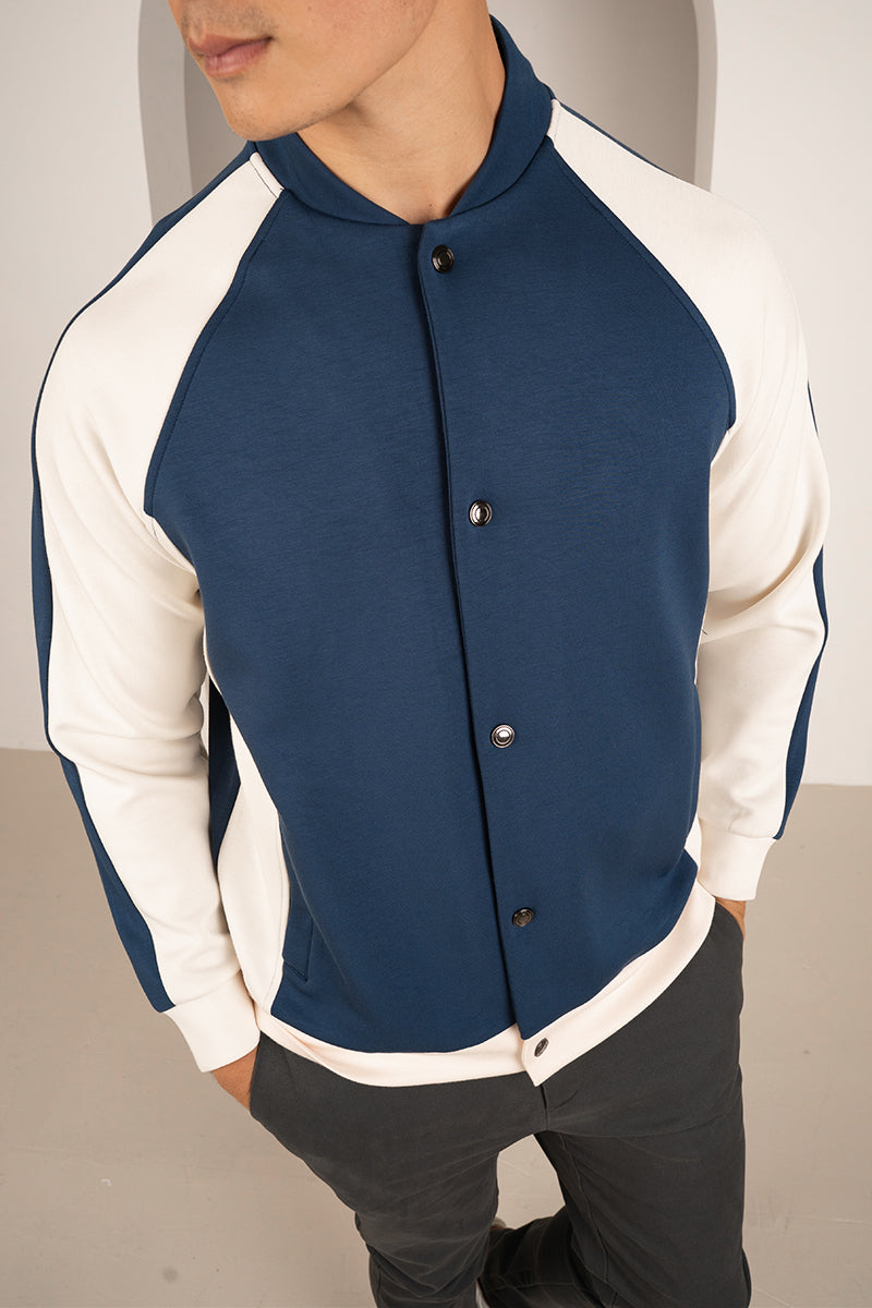 Veste universitaire Scuba à panneaux - Bleu marine