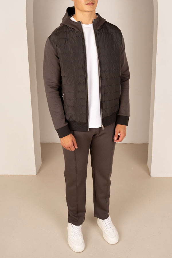 Pintuck Interlock Jogger - Charcoal