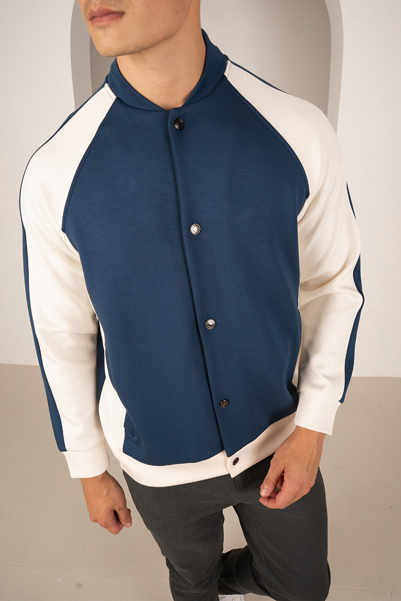 Veste universitaire Scuba à panneaux - Bleu marine