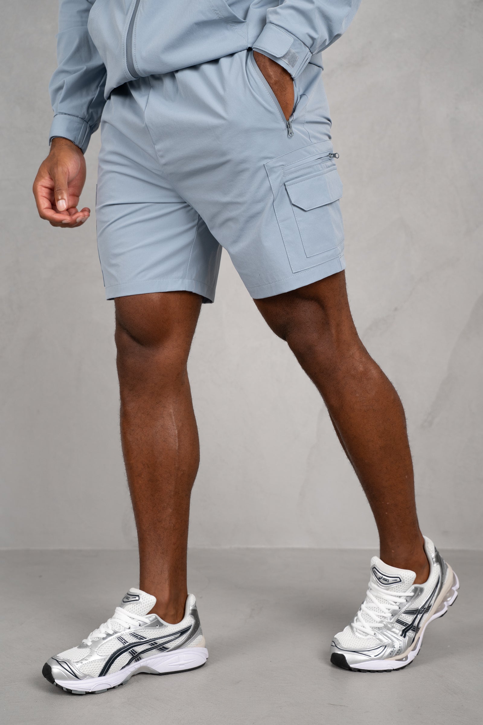 Brushed Tech Shorts - Pastel Blue