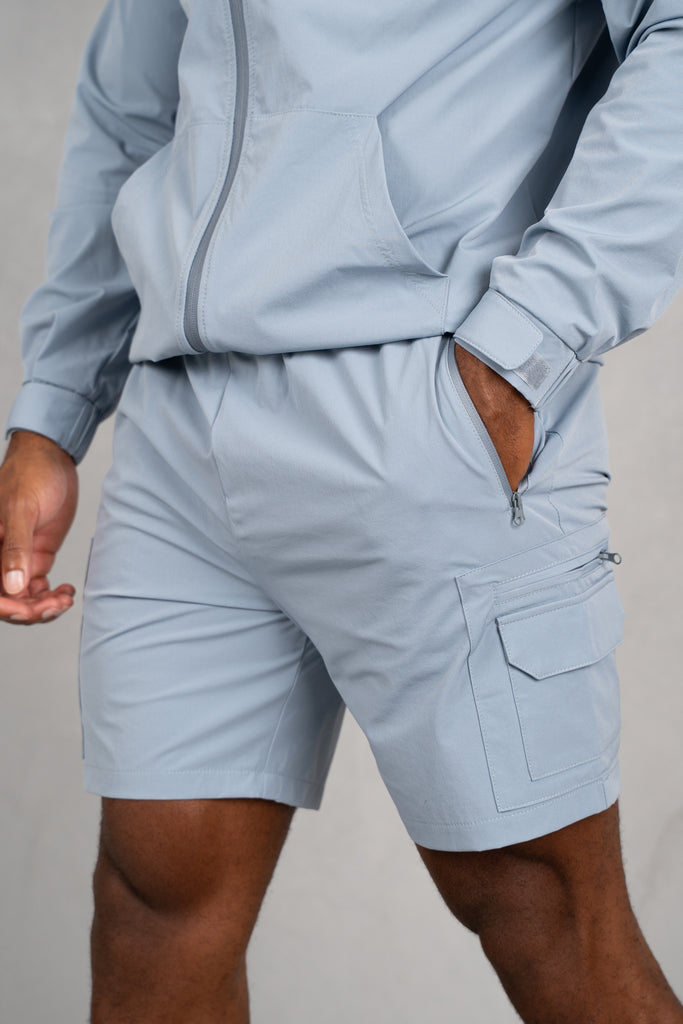 Brushed Tech Shorts - Pastel Blue