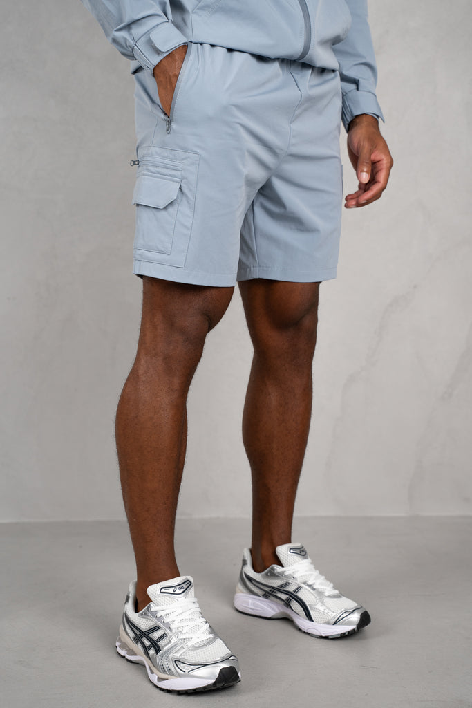 Brushed Tech Shorts - Pastel Blue