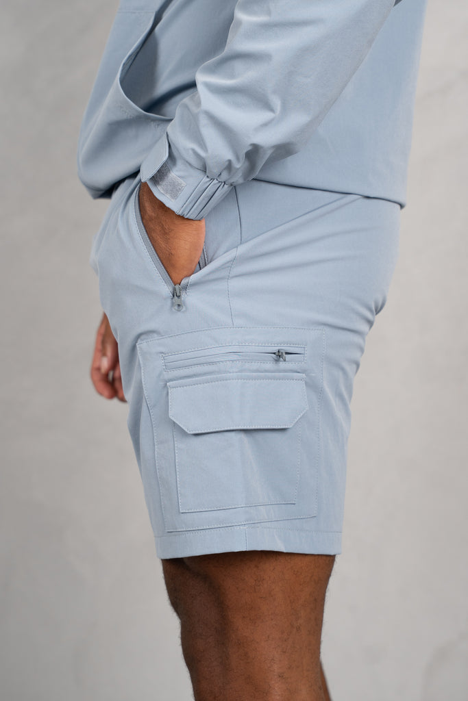 Brushed Tech Shorts - Pastel Blue