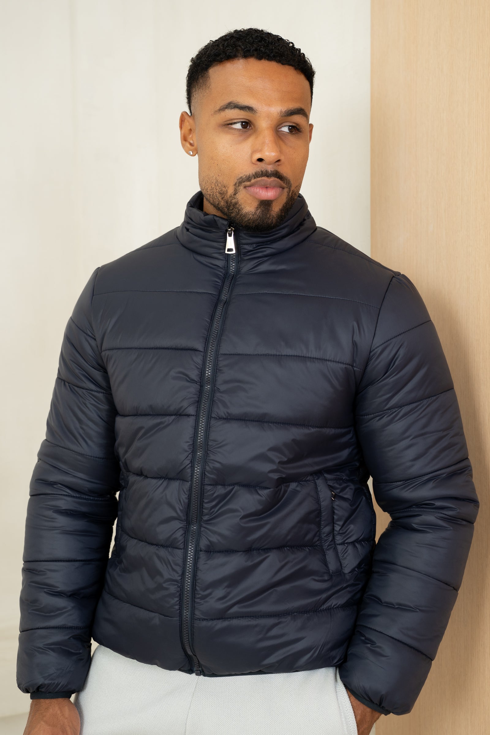 Veste matelassée en duvet - Marine