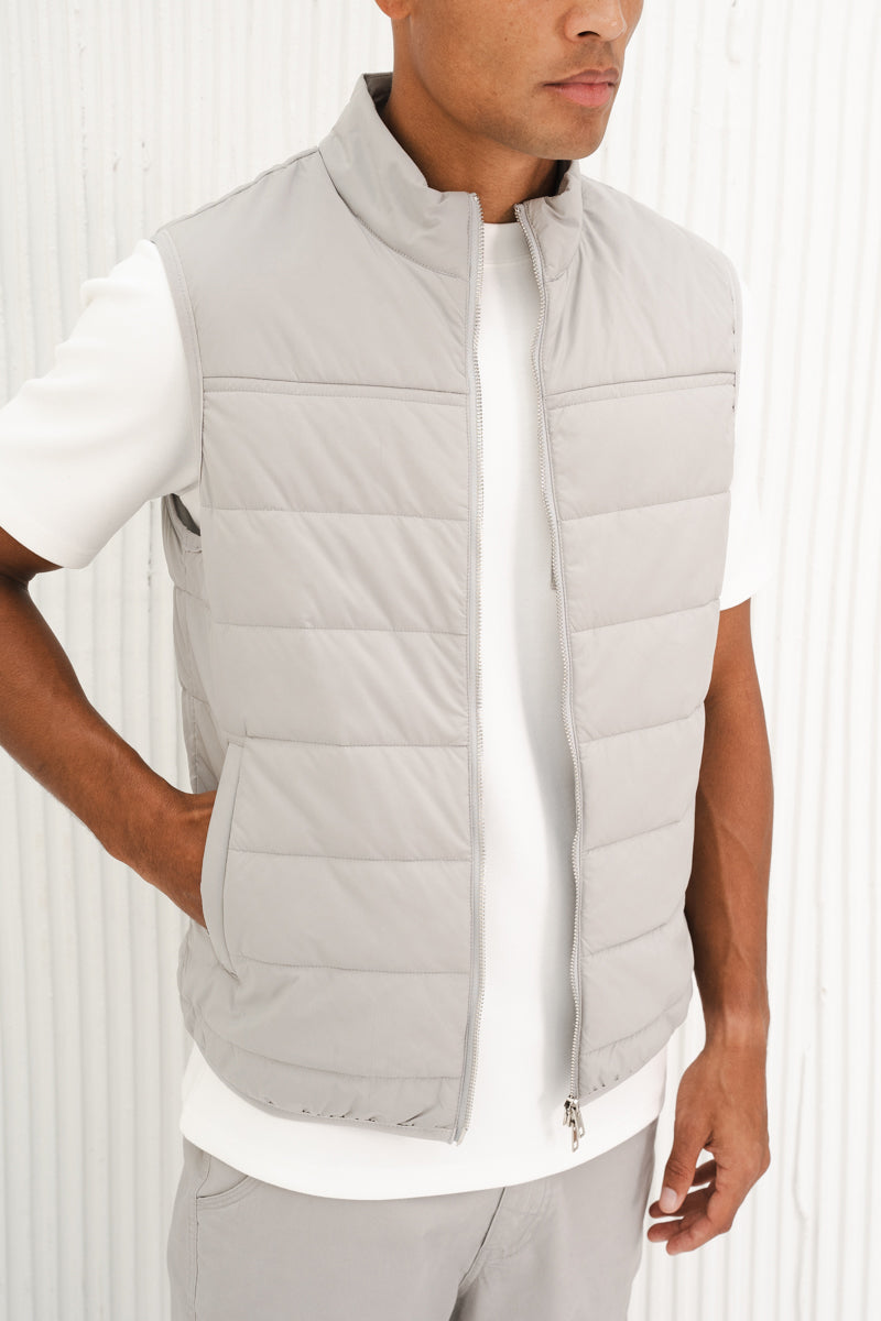 Premium Lightweight Quilted Gilet - Grey