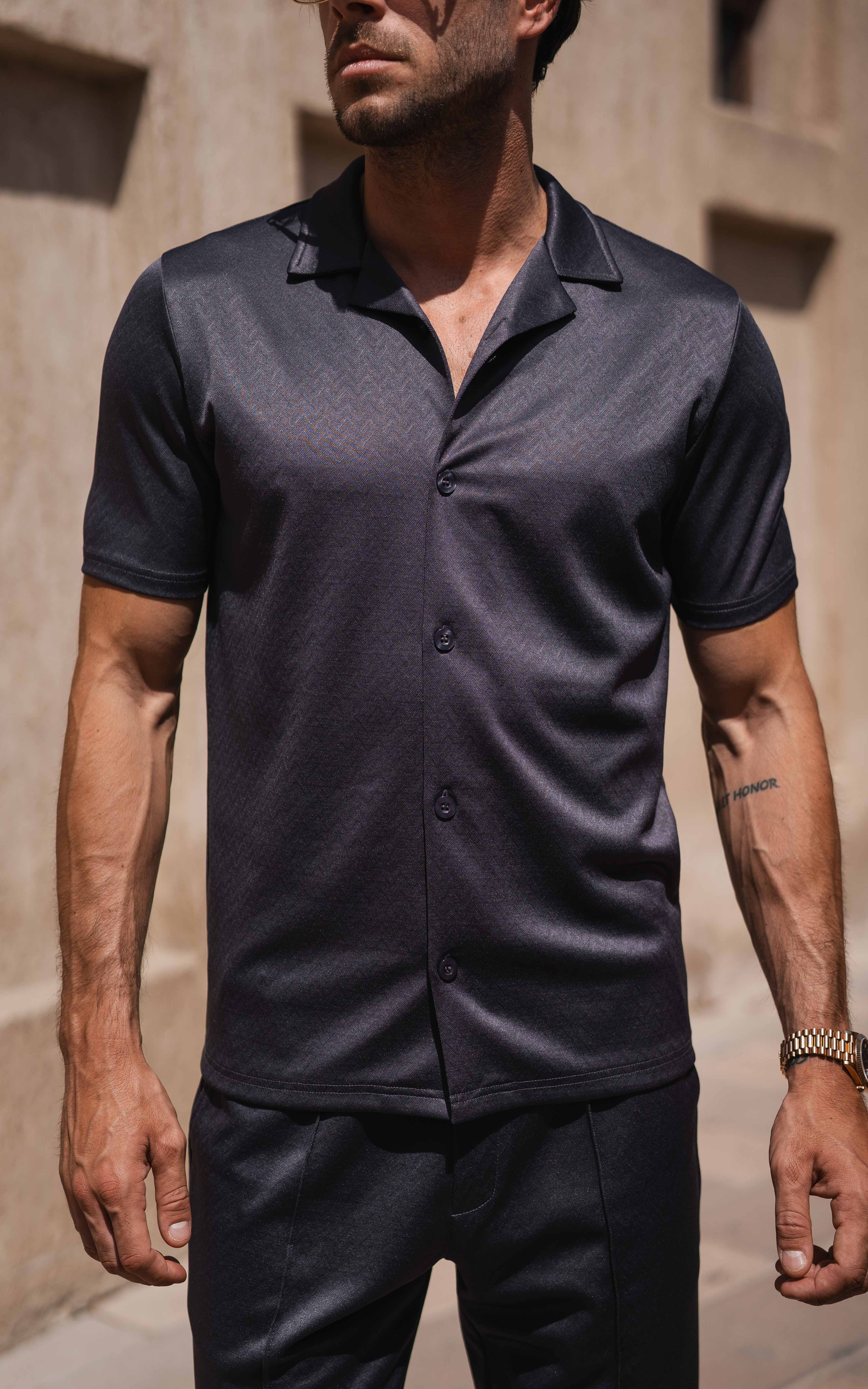 Interlock Resort Shirt - Charcoal