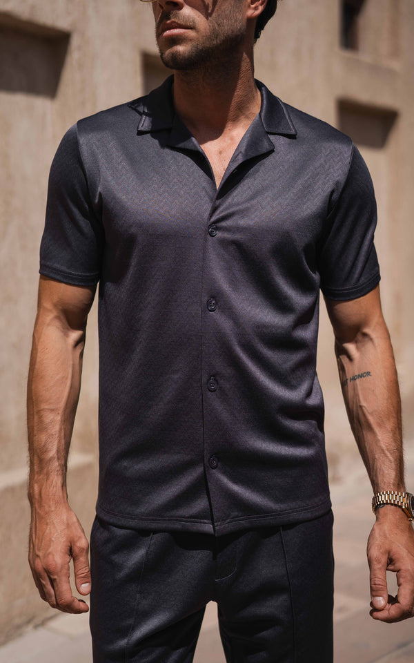 Interlock Resort Shirt - Charcoal