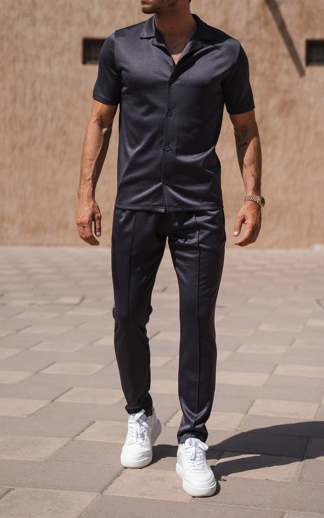 Interlock Resort Shirt - Charcoal