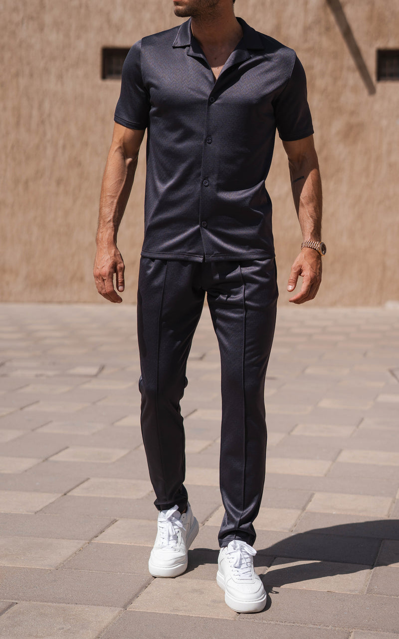 Interlock Resort Shirt - Charcoal