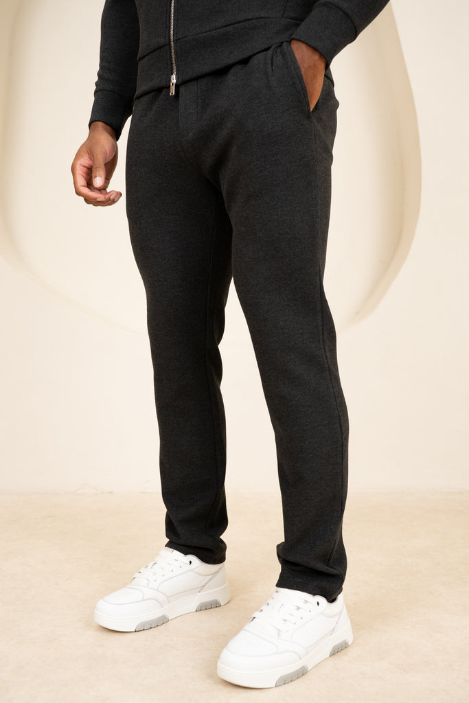 Scuba Marl Zip-Up Jogger - Black Marl