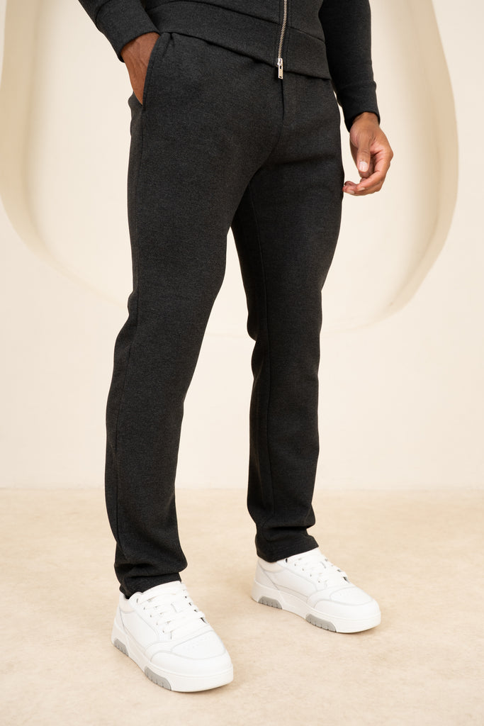 Scuba Marl Zip-Up Jogger - Black Marl
