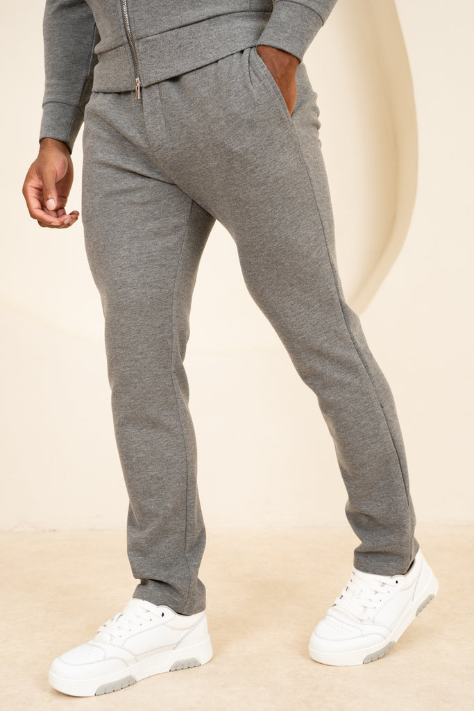 Scuba Marl Zip-Up Hoodie - Grey Marl