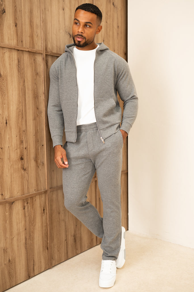 Scuba Marl Zip-Up Jogger - Grey Marl