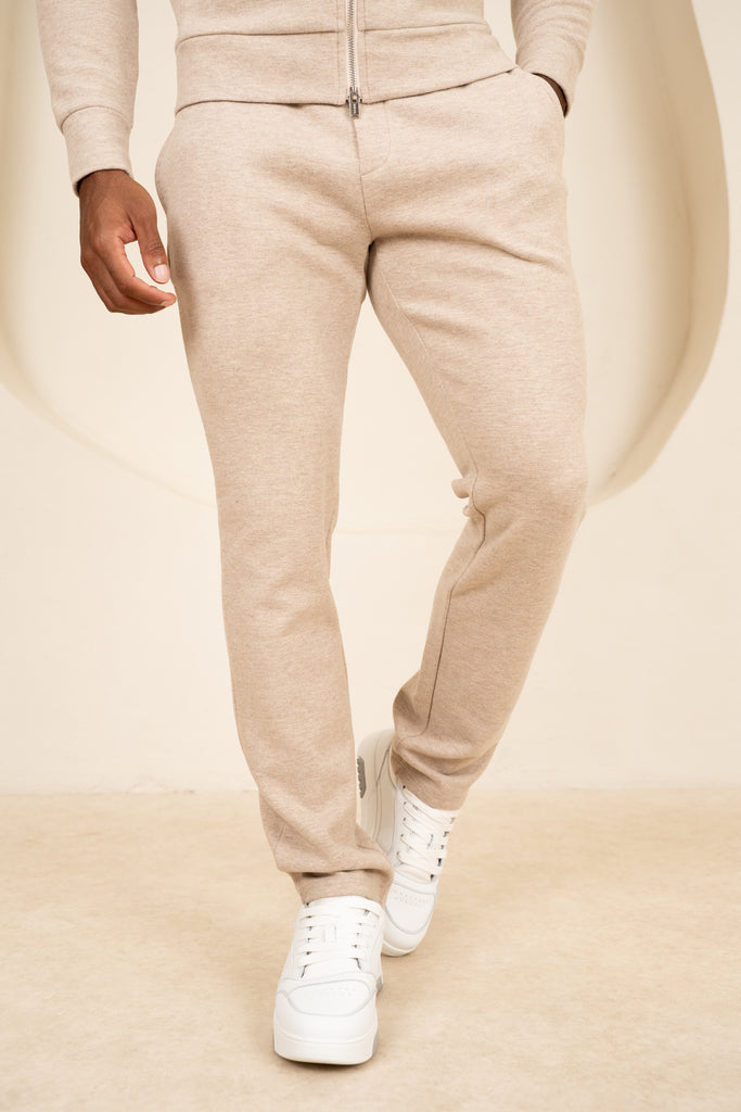 Scuba Marl Zip-Up Jogger - Stone Marl