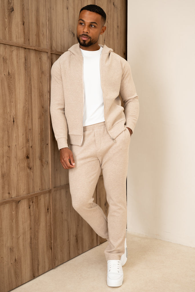 Scuba Marl Zip-Up Jogger - Stone Marl