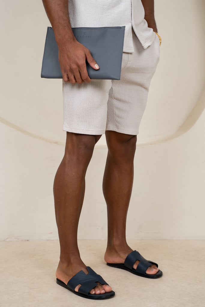 Seersucker Resort Short - Grey