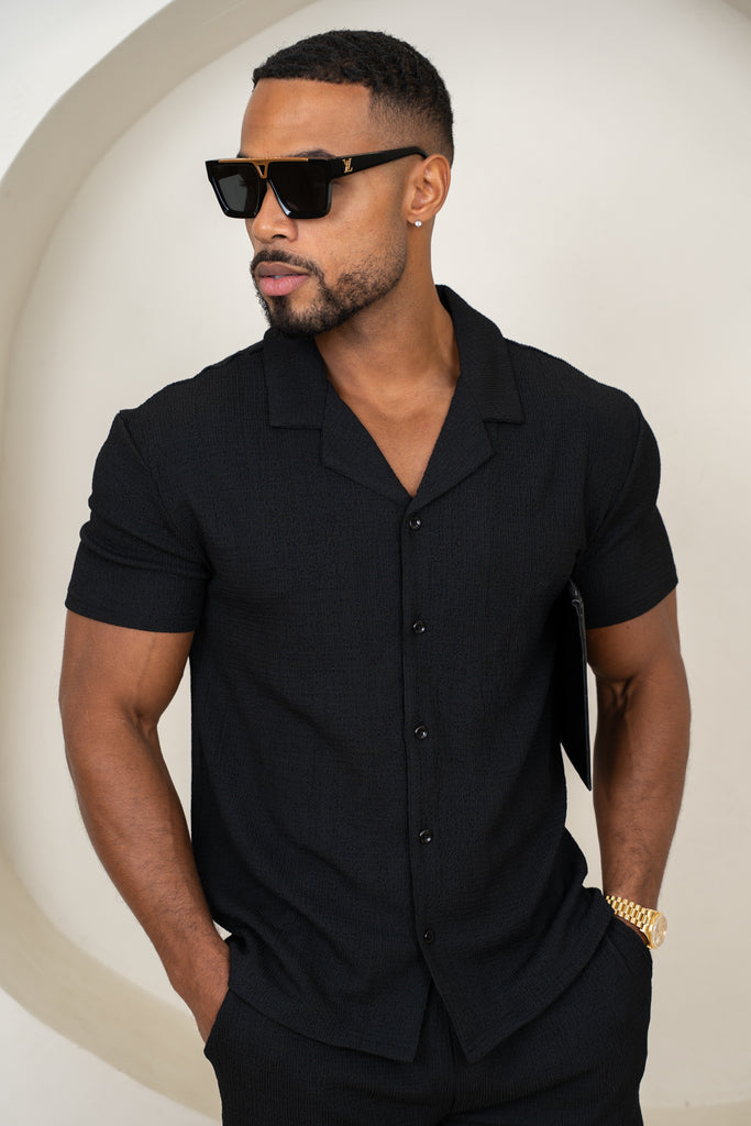 Seersucker Resort Short - Black